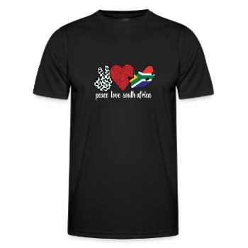 South Africa Flag South African South Africa Roots - Men's Functional T-Shirt - black - Front - AI Model Male 178 dark (178cm)