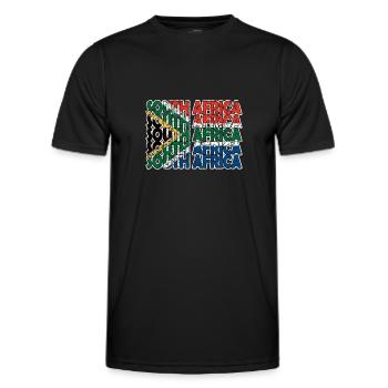 South Africa Flag South African South Africa Roots - Men's Functional T-Shirt - black - Front - AI Model Male 178 dark (178cm)