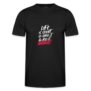 Biker - Männer Funktions-T-Shirt - Schwarz - Vorne - AI Model Male 178 dark (178cm)