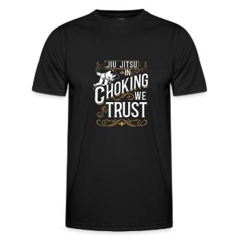 Jiu Jitsu Jiu Jitsu In Choking We - Men's Functional T-Shirt - black - Front - AI Model Male 178 dark (178cm)