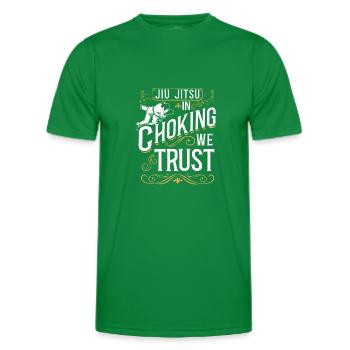 Jiu Jitsu Jiu Jitsu In Choking We - Men's Functional T-Shirt - kelly green - Front - AI Model Male 178 dark (178cm)