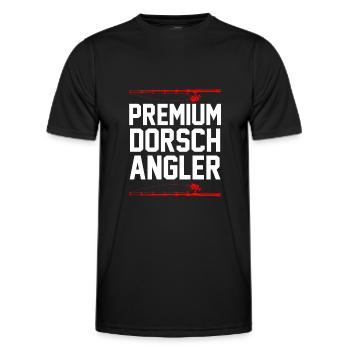 Angeln Dorsch Angler - Männer Funktions-T-Shirt - Schwarz - Vorne - AI Model Male 178 dark (178cm)