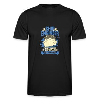 Naval Engineer Naval Engineer Gift - Men's Functional T-Shirt - black - Front - AI Model Male 178 dark (178cm)