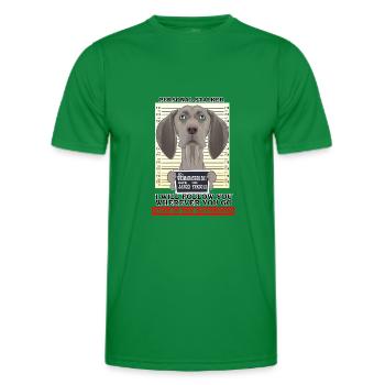 Weimaraner Personal Stalker Ill Follow You - Men's Functional T-Shirt - kelly green - Front - AI Model Male 178 dark (178cm)