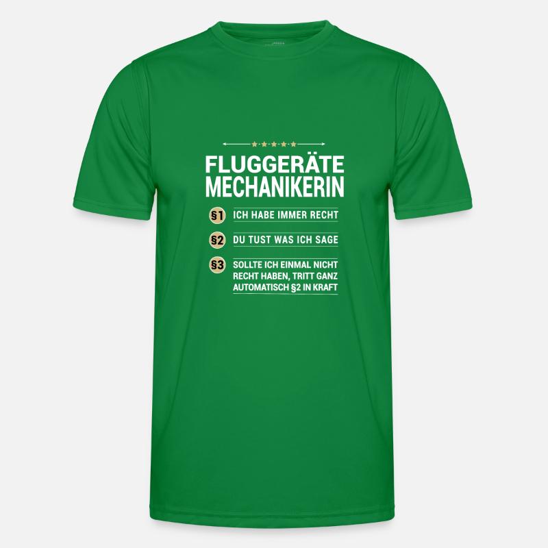 Fluggerätemechanikerin Beruf eigenen Paragraphen Männer Funktions-T-Shirt