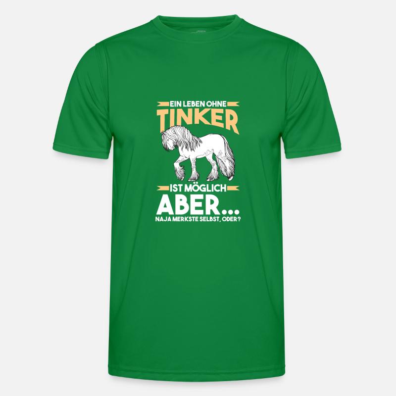 Reitlehrer Tinker Pferd Männer Funktions-T-Shirt