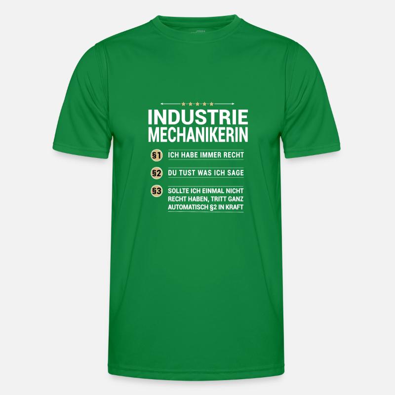 Industriemechanikerin Beruf eigenen Paragraphen Männer Funktions-T-Shirt