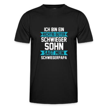 Schwiegersohn - Männer Funktions-T-Shirt - Schwarz - Vorne - AI Model Male 178 dark (178cm)