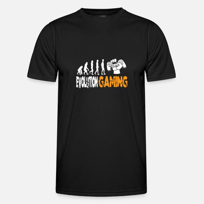 Evolution Gaming - Männer Funktions-T-Shirt - Schwarz