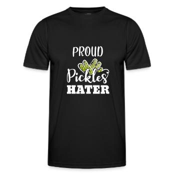 Stolzer Gurkenhasser Anti-Veganer Lebensmittel Rel - Männer Funktions-T-Shirt - Schwarz - Vorne - AI Model Male 178 dark (178cm)