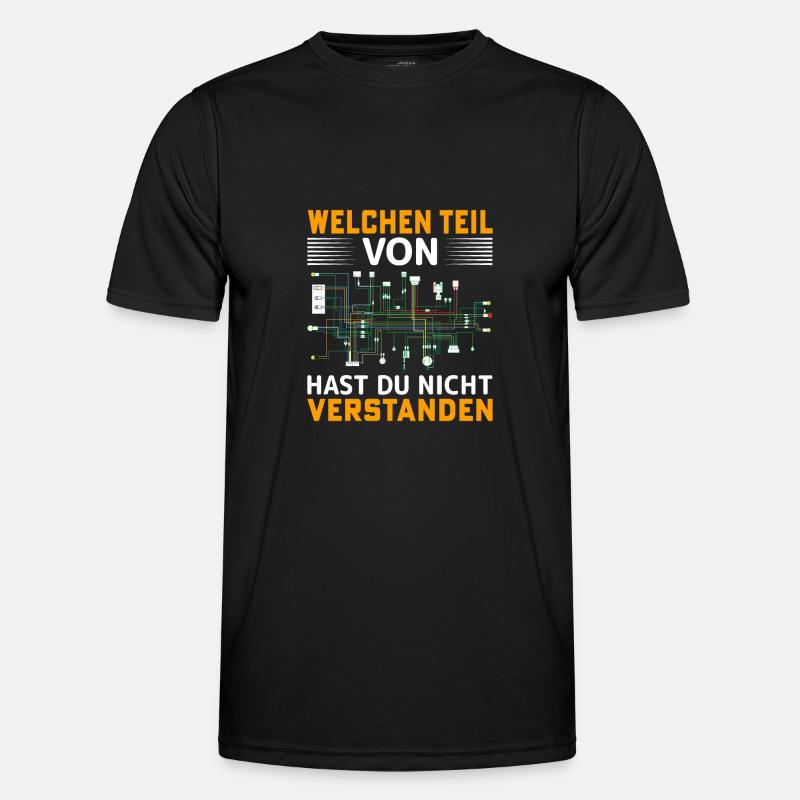 Schaltplan Elektriker Geschenk - Männer Funktions-T-Shirt - Schwarz