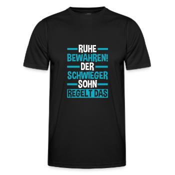 Schwiegersohn - Männer Funktions-T-Shirt - Schwarz - Vorne - AI Model Male 178 dark (178cm)