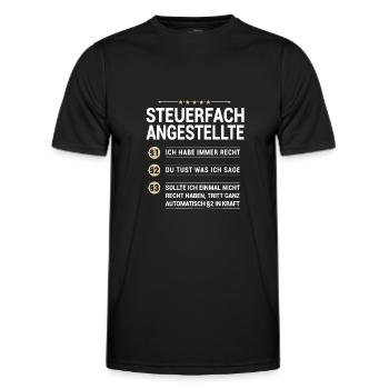 Commis aux impôts Profession propre paragraphes - T-shirt sport Homme - noir - Devant - AI Model Male 178 dark (178cm)