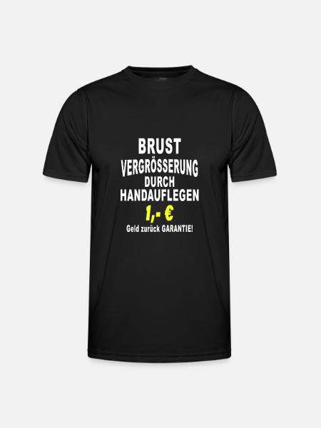 Breast augmentation by laying on of hands Money back - Men's Functional T-Shirt - black