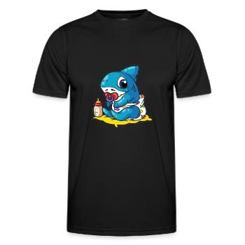 in diapers ABDL DDLG Littlespace - Men's Functional T-Shirt - black - Front - AI Model Male 178 dark (178cm)