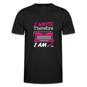Writing Typewriter Novel Writer & - Männer Funktions-T-Shirt - Schwarz - Vorne - AI Model Male 178 dark (178cm)