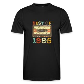 Best 1995 Cassette - Männer Funktions-T-Shirt - Schwarz - Vorne - AI Model Male 178 dark (178cm)