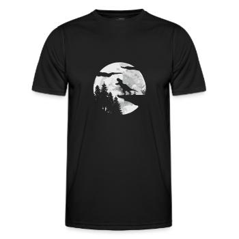T-Rex Tyrannosaurus Rex - Männer Funktions-T-Shirt - Schwarz - Vorne - AI Model Male 178 dark (178cm)
