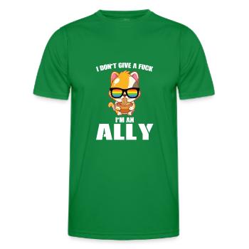 Verbündete Katzen Ramen LGBT Pride Cats Geschenk - Männer Funktions-T-Shirt - Kelly Green - Vorne - AI Model Male 178 dark (178cm)