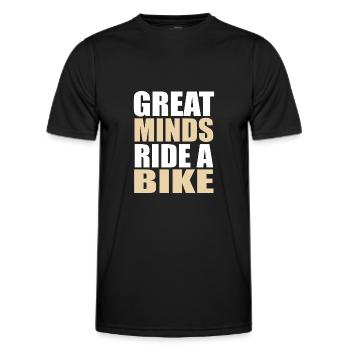 Bicyclette - T-shirt sport Homme - noir - Devant - AI Model Male 178 dark (178cm)