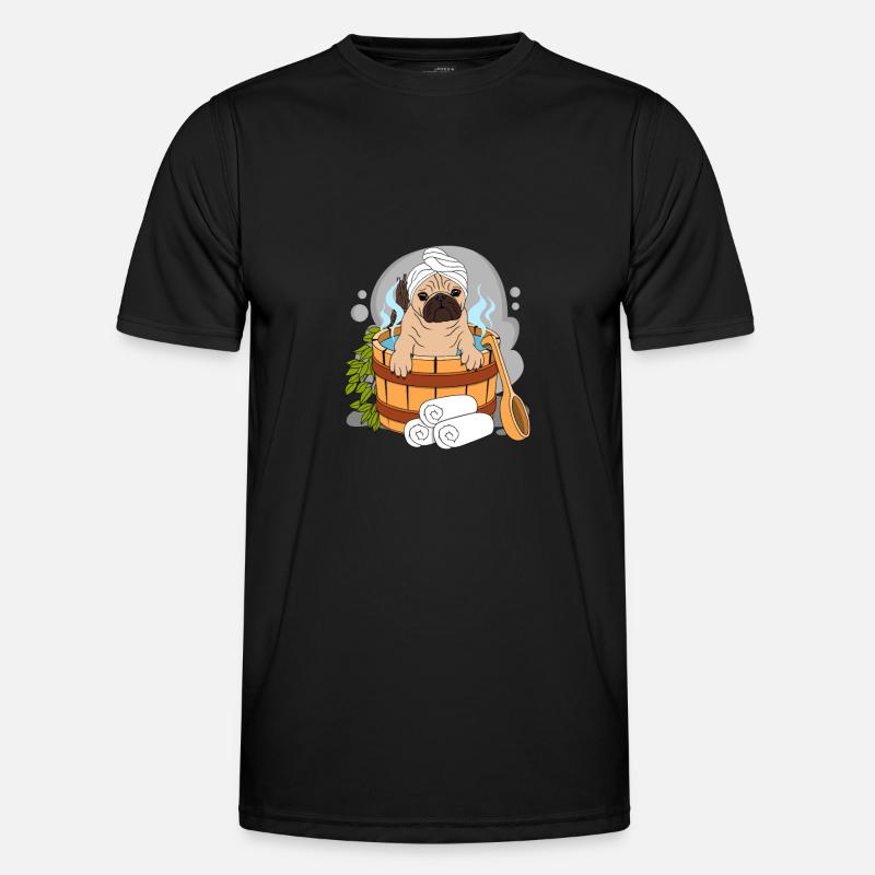 Pug Sauna Wellness Men's Functional T-Shirt