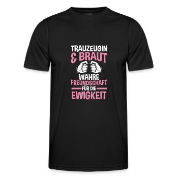 Trauzeugin - Männer Funktions-T-Shirt - Schwarz - Vorne - AI Model Male 178 dark (178cm)