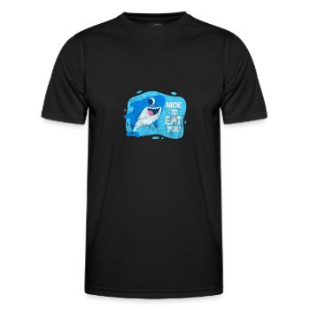 Requins Shark Ailerons de requin Shark Sea Gift - T-shirt sport Homme - noir - Devant - AI Model Male 178 dark (178cm)