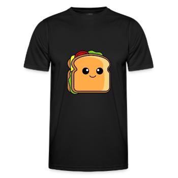 Sandwich Comic - Männer Funktions-T-Shirt - Schwarz - Vorne - AI Model Male 178 dark (178cm)