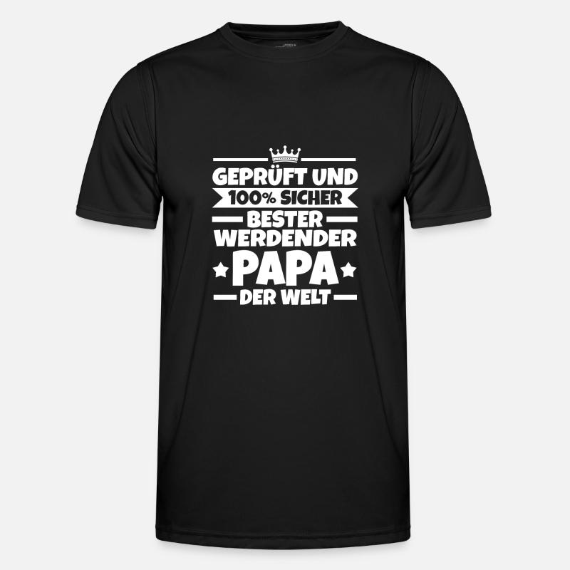 Werdender Papa - Männer Funktions-T-Shirt - Schwarz