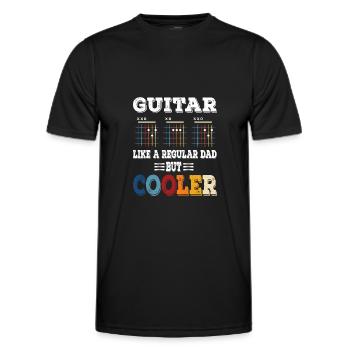 Guitar DAD like a regular dad but cooler - Männer Funktions-T-Shirt - Schwarz - Vorne - AI Model Male 178 dark (178cm)