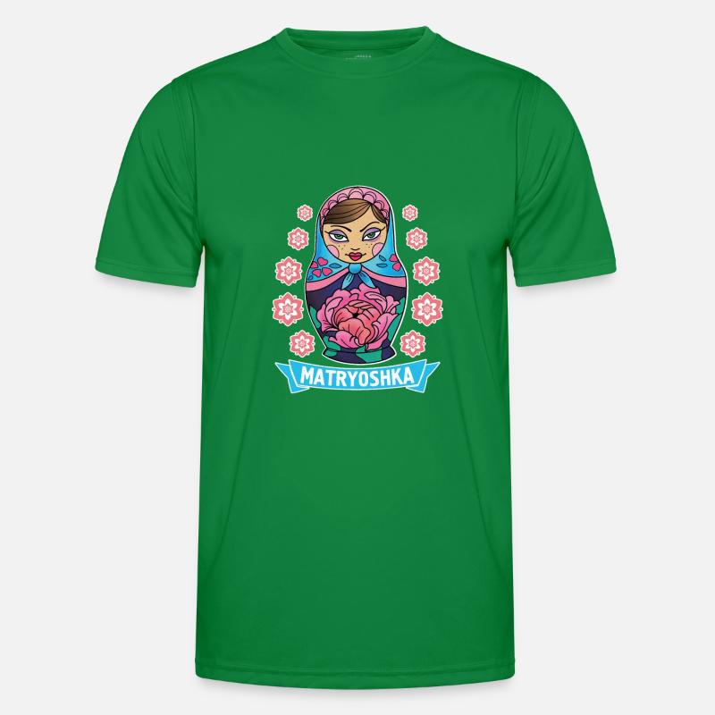 Russie URSS Matryoshka Poupée Uschanka T-shirt sport Homme