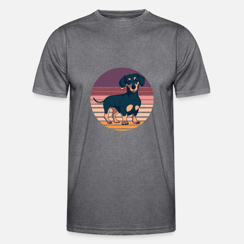 Dachshund Teckel Dackel Männer Funktions-T-Shirt