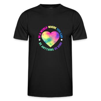 Convivialité Inclusion Diversité Anti-intimidation - T-shirt sport Homme - noir - Devant - AI Model Male 178 dark (178cm)