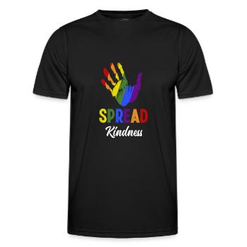 Convivialité Inclusion Diversité Anti-intimidation - T-shirt sport Homme - noir - Devant - AI Model Male 178 dark (178cm)