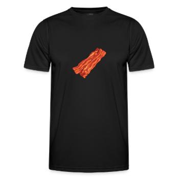 Bacon Bacon Petit déjeuner - T-shirt sport Homme - noir - Devant - AI Model Male 178 dark (178cm)