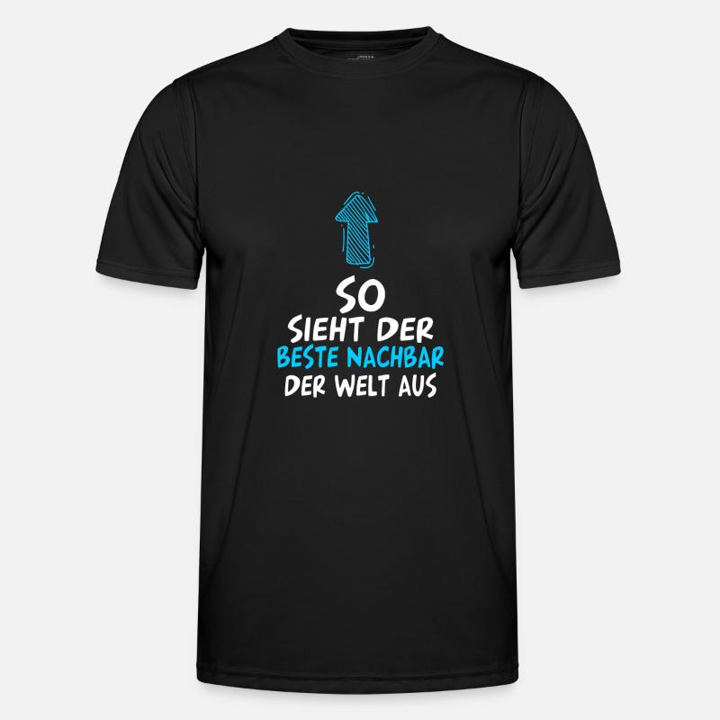 Bester Nachbar - Männer Funktions-T-Shirt - Schwarz