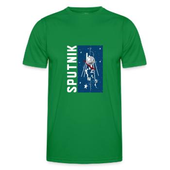 USSR Sowjetisch Sternen Gagarin Sputnik Vintage - Männer Funktions-T-Shirt - Kelly Green - Vorne - AI Model Male 178 dark (178cm)