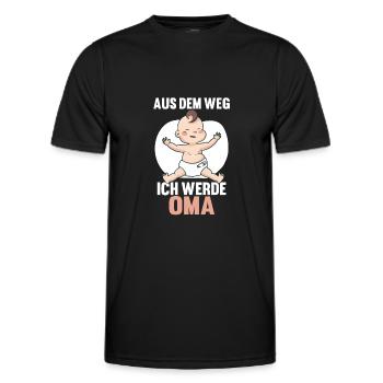 Aus dem Weg ich werde Oma - Männer Funktions-T-Shirt - Schwarz - Vorne - AI Model Male 178 dark (178cm)
