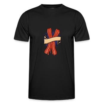 Bacon Bacon Breakfast - Men's Functional T-Shirt - black - Front - AI Model Male 178 dark (178cm)