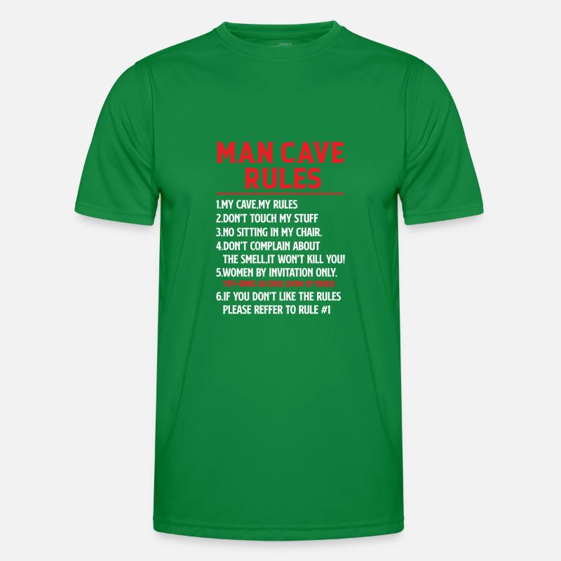 Man Cave Rules - Mancave Joke Männer Funktions-T-Shirt