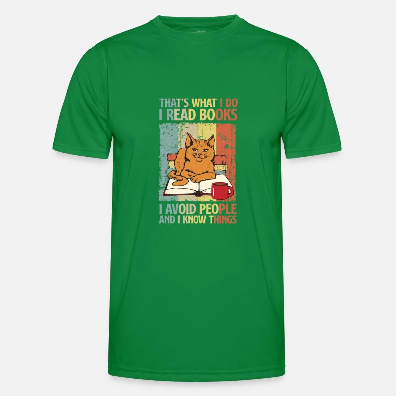 I Read Books I Avoid People And I Know Things Männer Funktions-T-Shirt