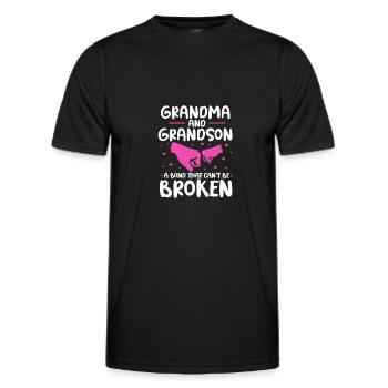 Oma Enkel - Männer Funktions-T-Shirt - Schwarz - Vorne - AI Model Male 178 dark (178cm)