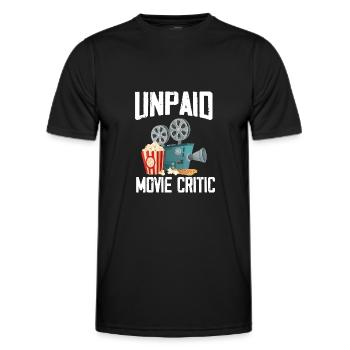 Cinéma Nuit Cinéma Popcorn Films Critiques de cinéma - T-shirt sport Homme - noir - Devant - AI Model Male 178 dark (178cm)