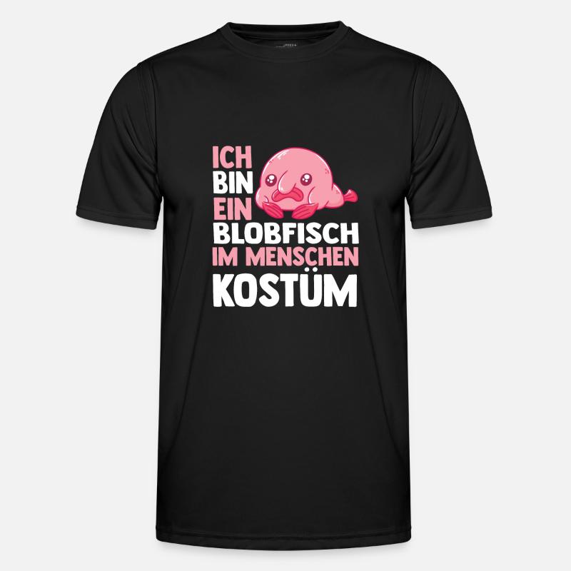 Blobfisch - Männer Funktions-T-Shirt - Schwarz