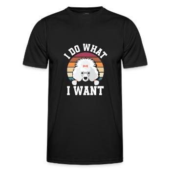 Poodle - Men's Functional T-Shirt - black - Front - AI Model Male 178 dark (178cm)