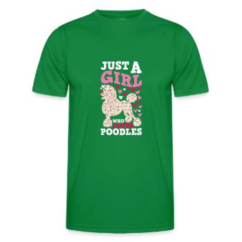 Nur Ein Mädchen Was Pudel Liebt Pudel Besitzer - Männer Funktions-T-Shirt - Kelly Green - Vorne - AI Model Male 178 dark (178cm)