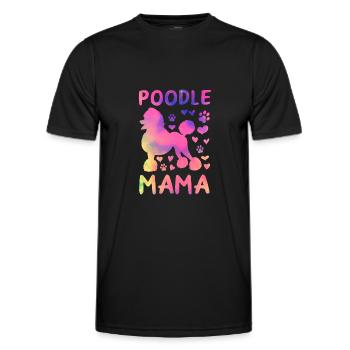 Pudel Mama Pudel Mama Pudel Liebhaber - Männer Funktions-T-Shirt - Schwarz - Vorne - AI Model Male 178 dark (178cm)