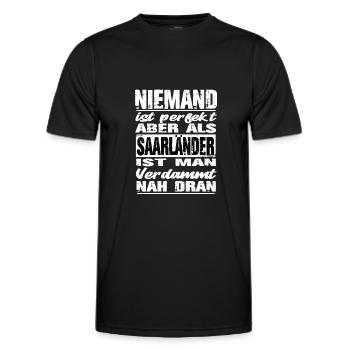 Saarländer - Männer Funktions-T-Shirt - Schwarz - Vorne - AI Model Male 178 dark (178cm)