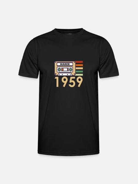 63rd birthday gift March 1959 - Men's Functional T-Shirt - black