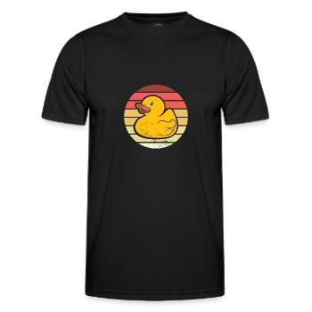 Vintage Quietscheente - Männer Funktions-T-Shirt - Schwarz - Vorne - AI Model Male 178 dark (178cm)